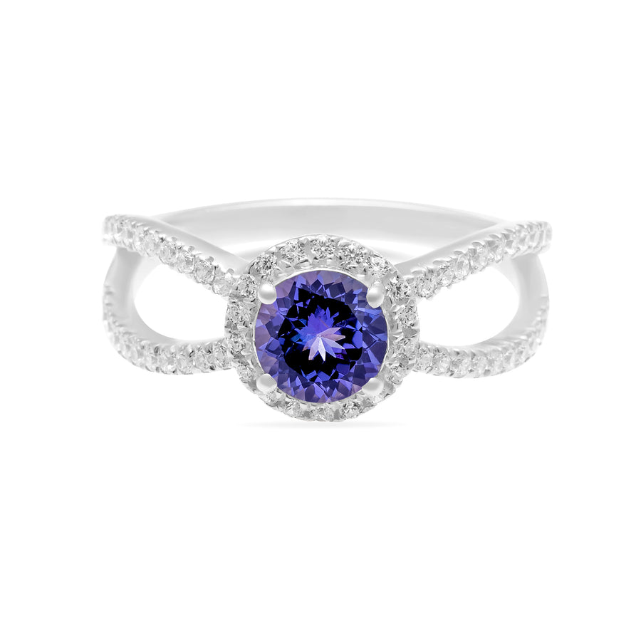 white gold tanzanite ring