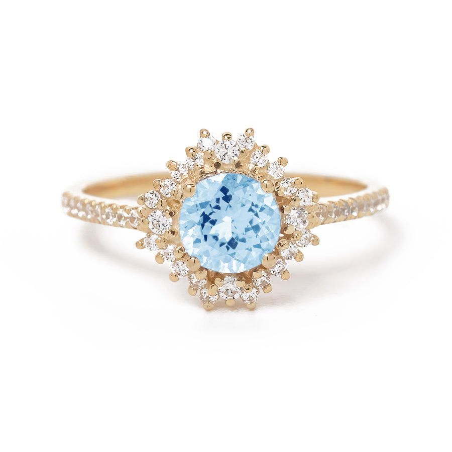 aquamarine halo proposal ring