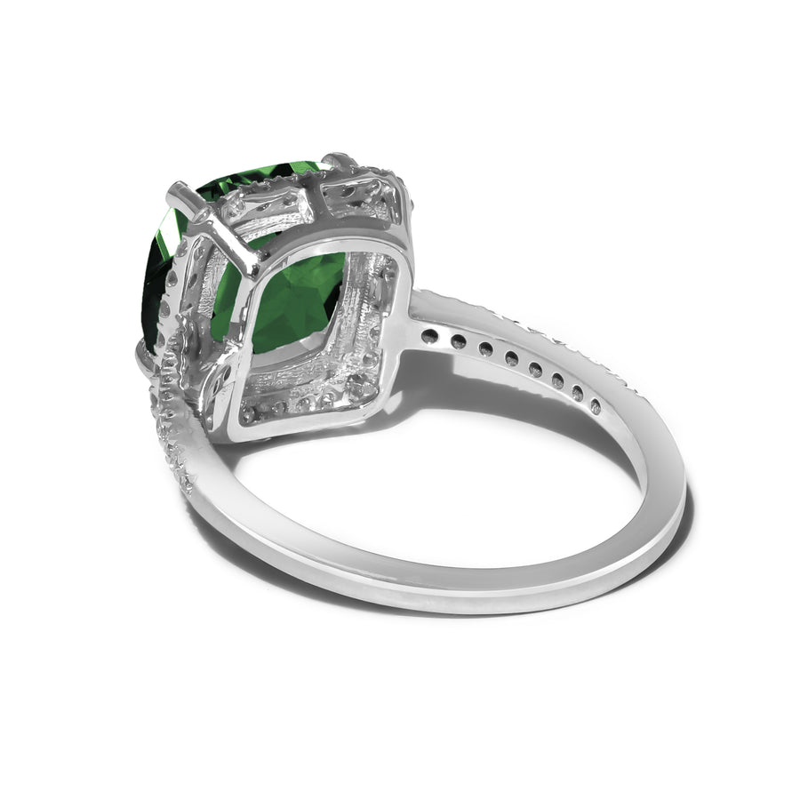 green gemstone ring