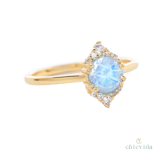 Moonstone Wedding Ring