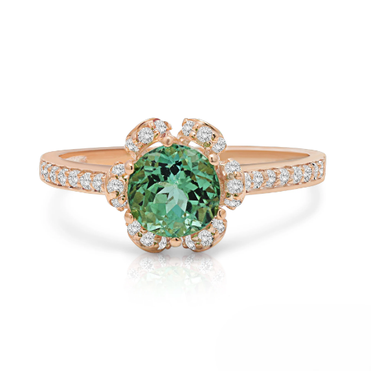 Blossom Green Tourmaline Ring