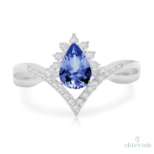 Tanzanite Diamond Wedding Ring