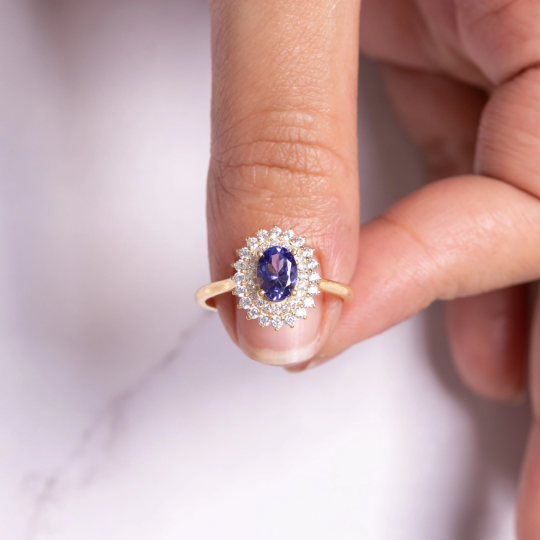 Tanzanite Diamond Ring