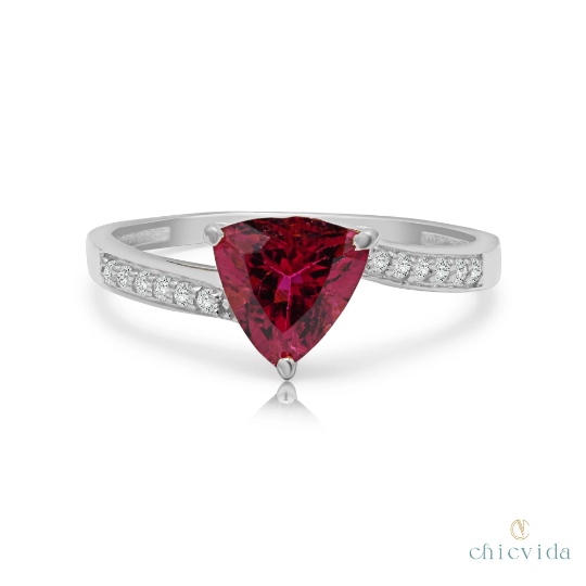 Pink Tourmaline Diamond Ring