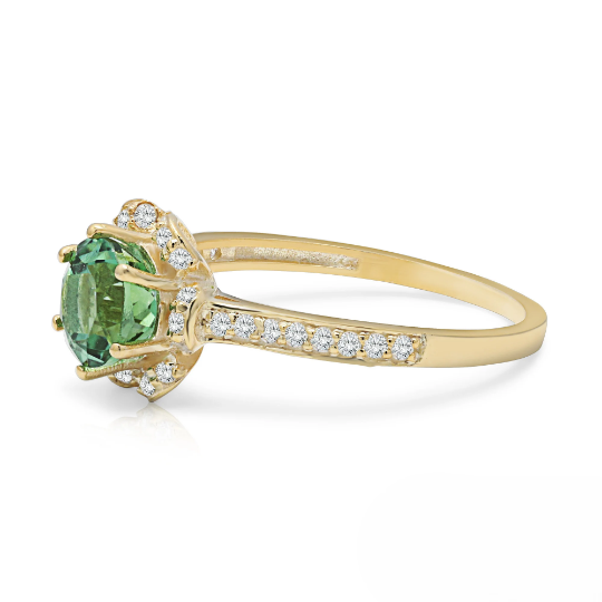 Blossom Green Tourmaline Ring