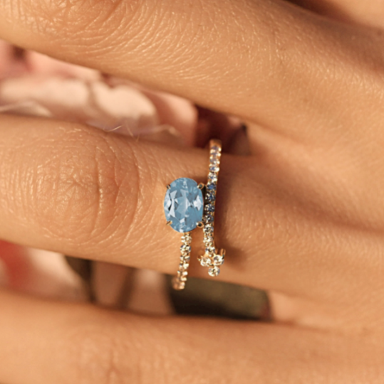 Aquamarine Engagement Ring