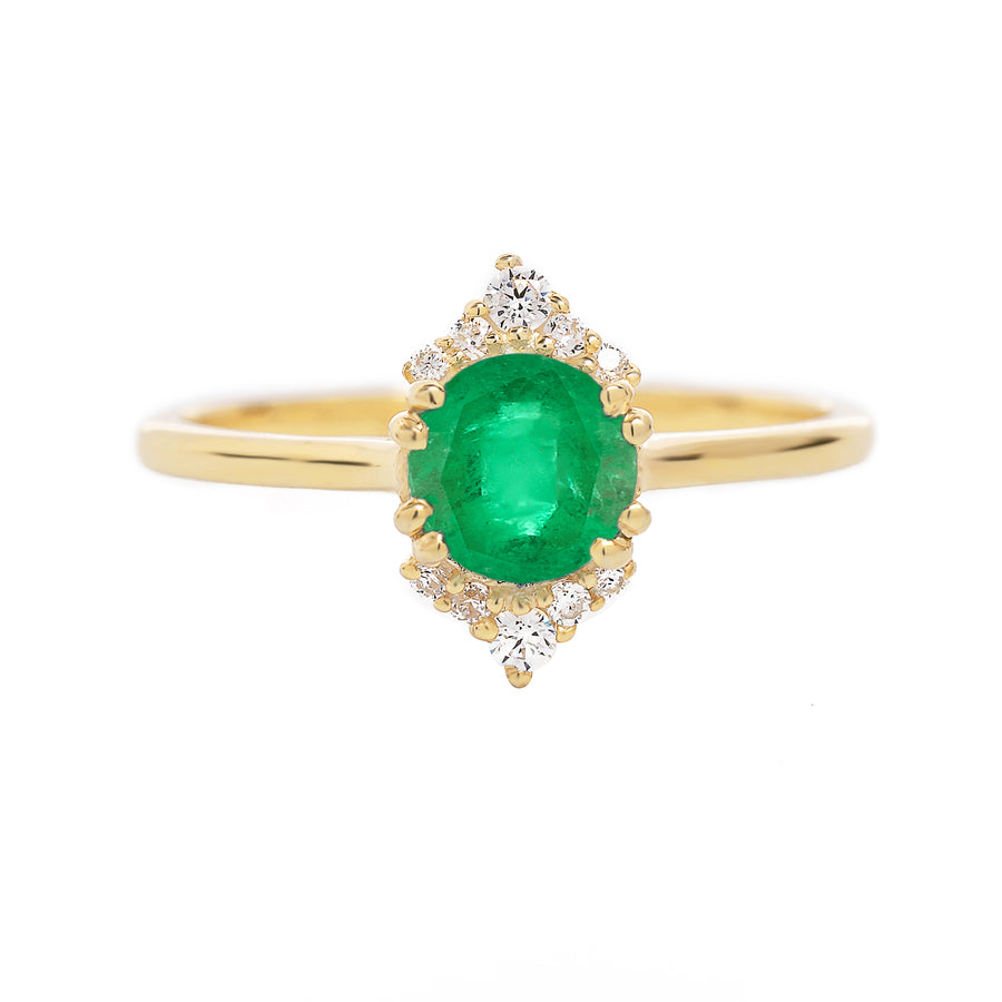 emerald diamond wedding ring