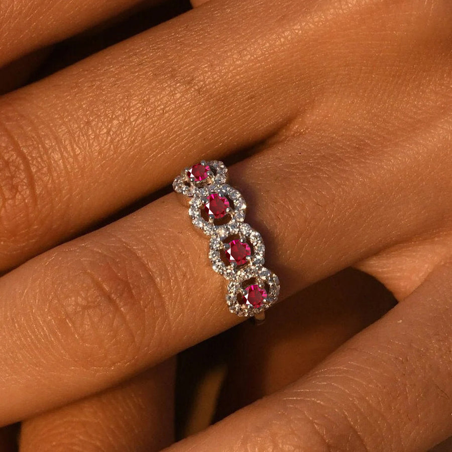 Ruby Birthstone Ring For Her