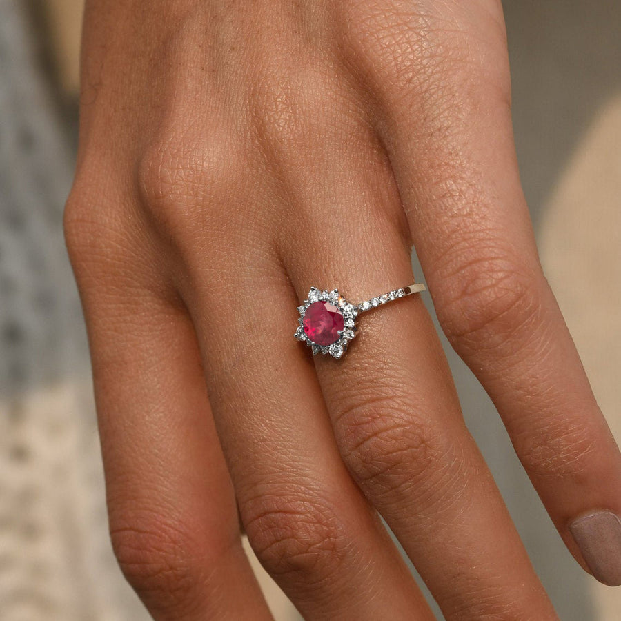Ruby Engagement Ring For Her