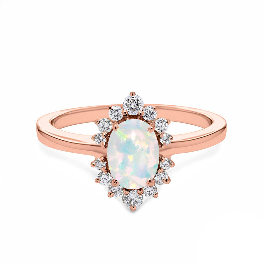 Snowflake Opal Ring
