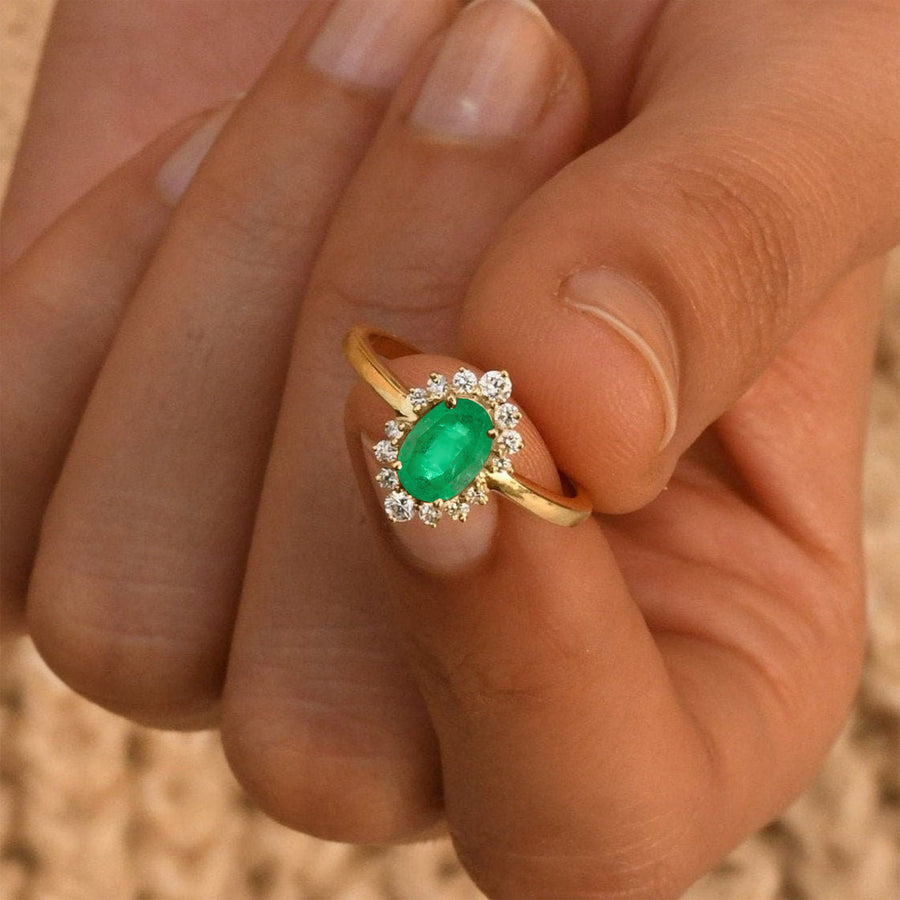 Green Emerald Birthstone Ring