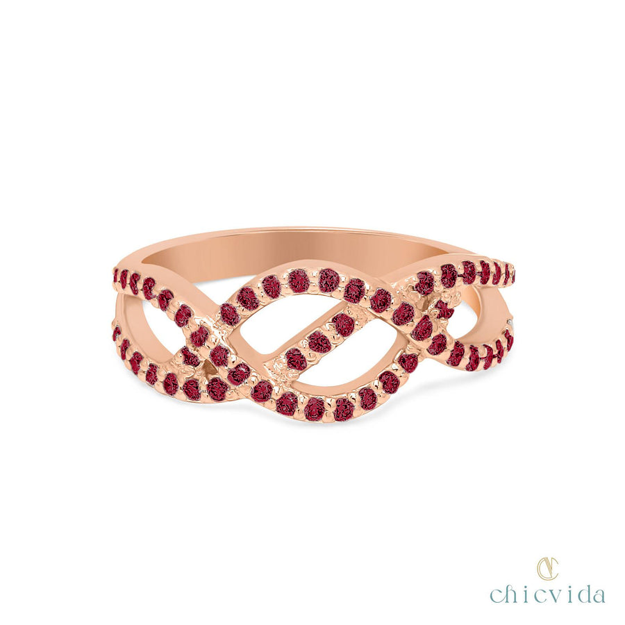 Twisted Ruby Ring