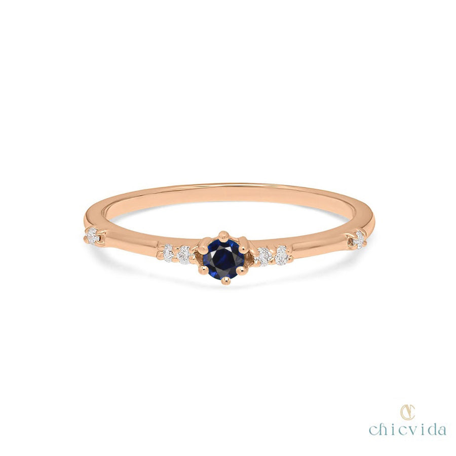 Natural Sapphire Stackable Ring