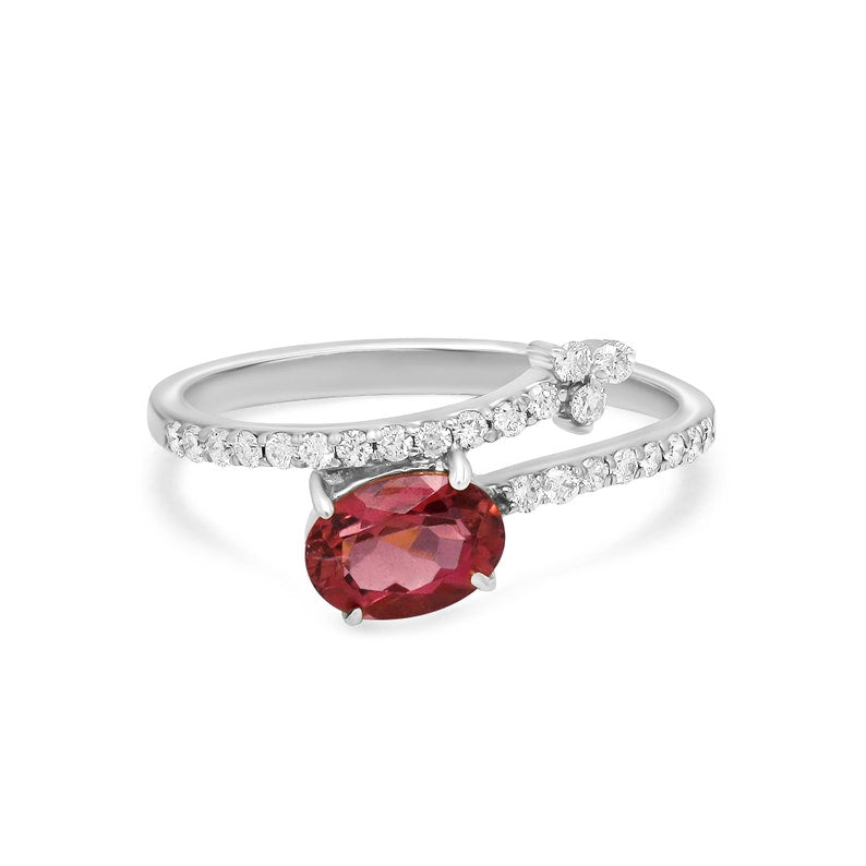 Pink Tourmaline Bypass Ring