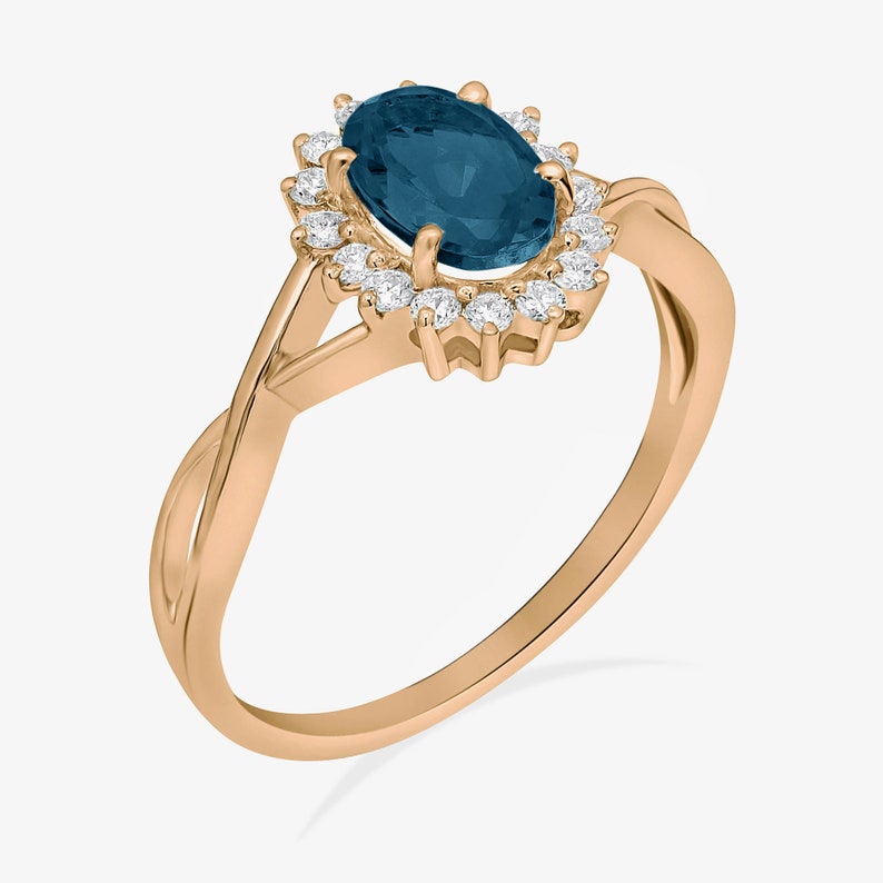 London Blue Topaz Wedding Ring