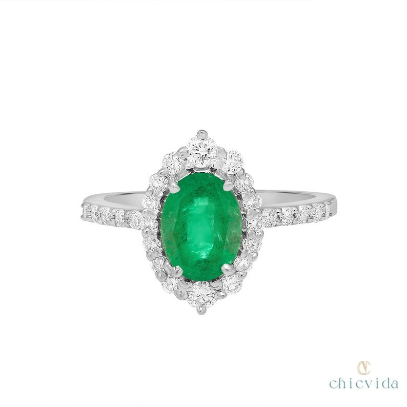 Green Gemstone Minimalist Ring