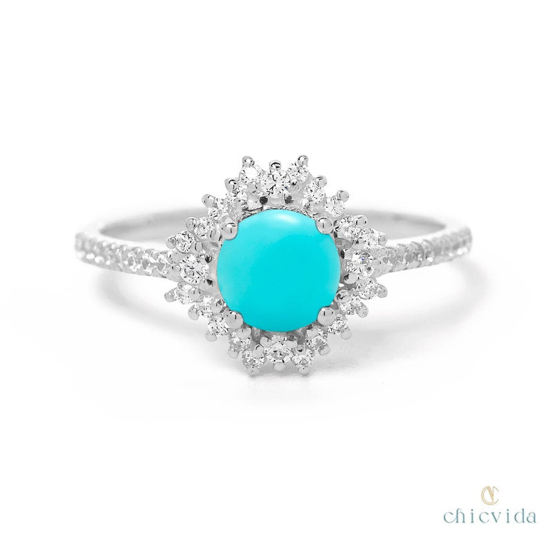 Kingman Turquoise Diamond Ring