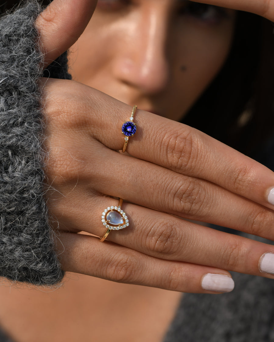 stackable tanzanite ring