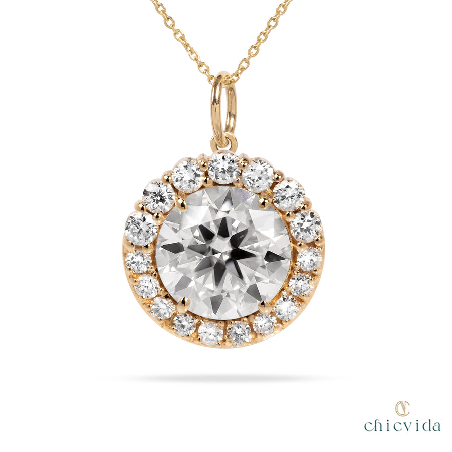 moissanite charm pendant