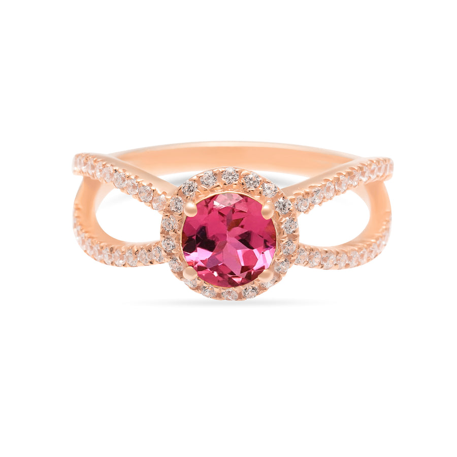 pink tourmaline cocktail ring