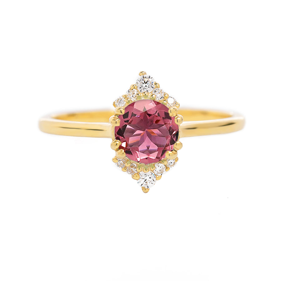 round tourmaline promise ring