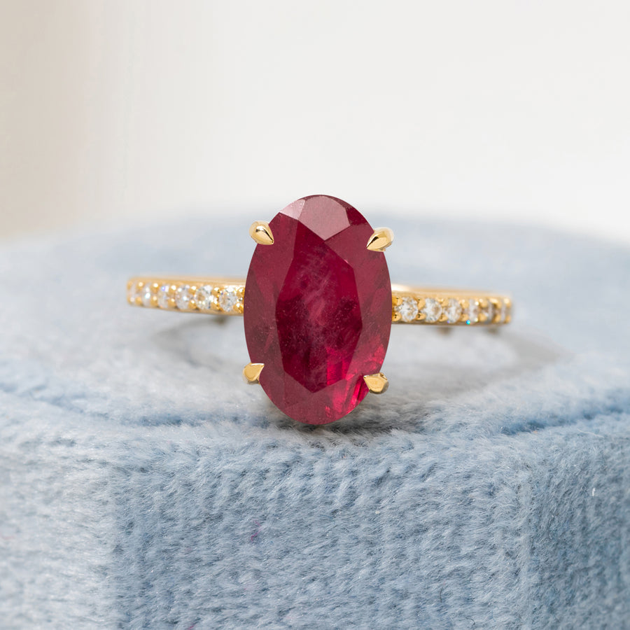 minimalist ruby ring