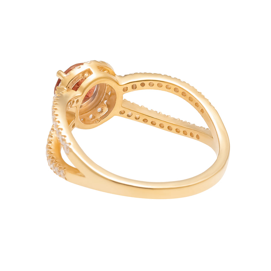 unique sunstone women ring