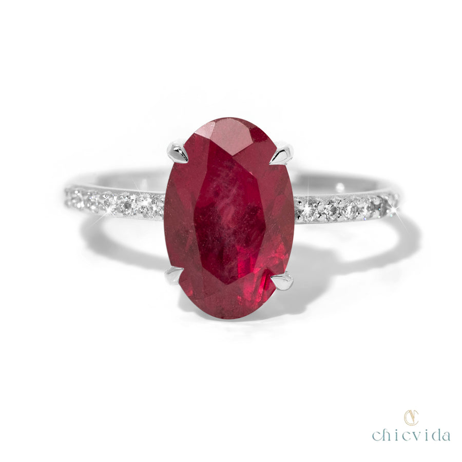 ruby yellow gold ring