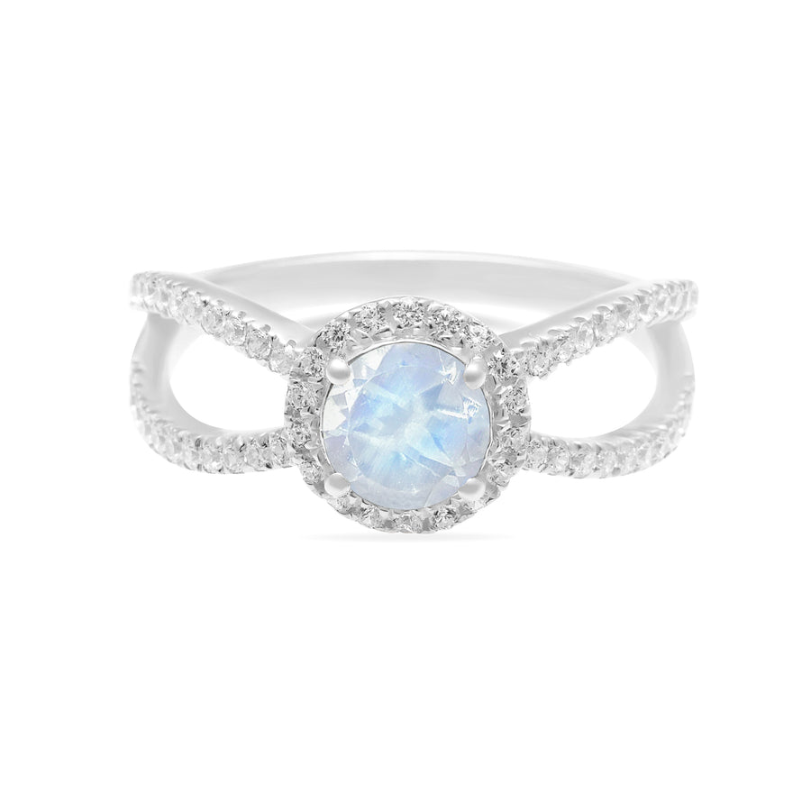 moonstone diamond band ring
