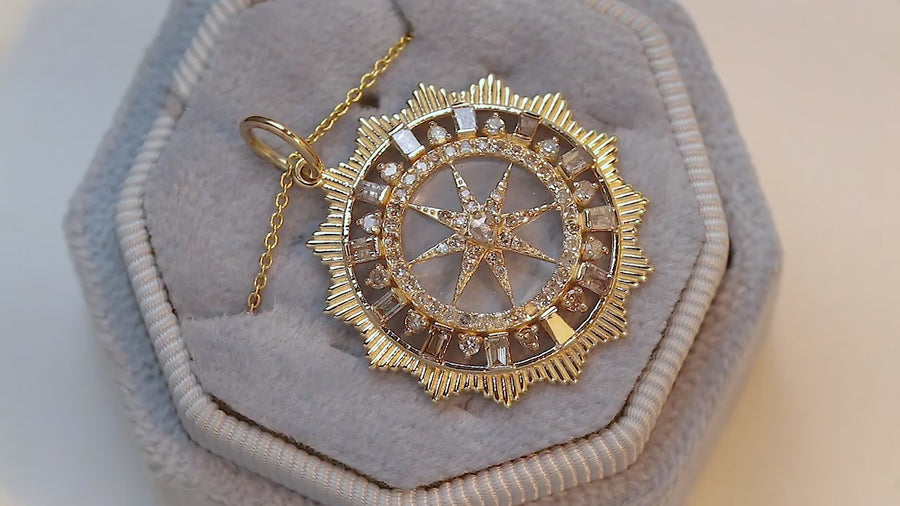 Relic Mother Of Pearl & Diamond Pendant