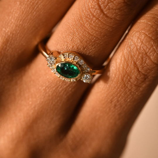 Ace Emerald Ring