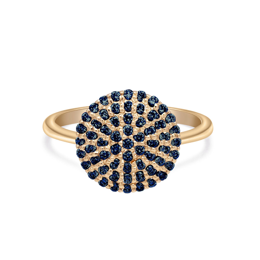 Starry Coin Sapphire Gold Ring - ChicVida