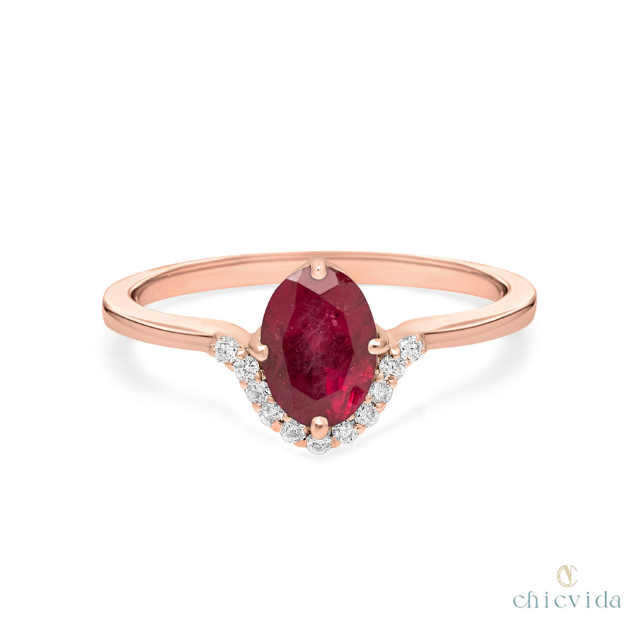 Oxbow Ruby Gold Ring