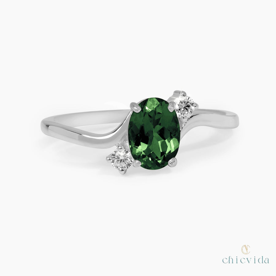 Bella Green Tourmaline Ring