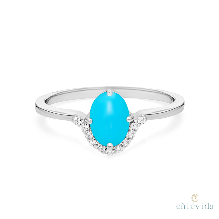 Oxbow Turquoise Gold Ring