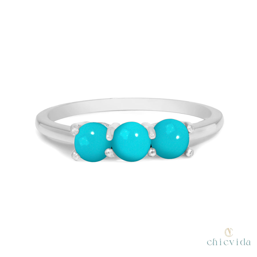 Triplets Turquoise Ring