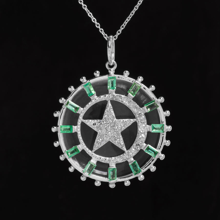 Cherubic Emerald Crystal Pendant