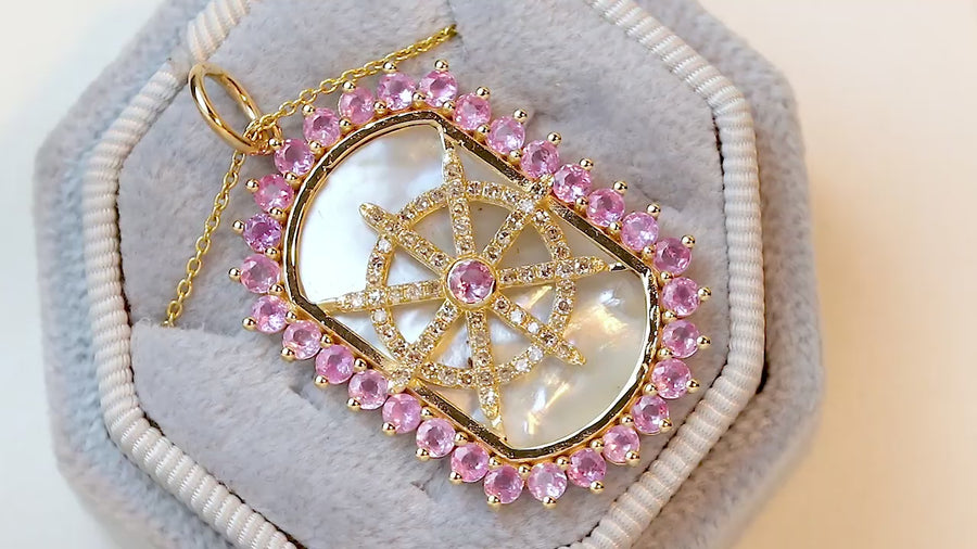 Suave Pink Sapphire with Mother Of Pearl
