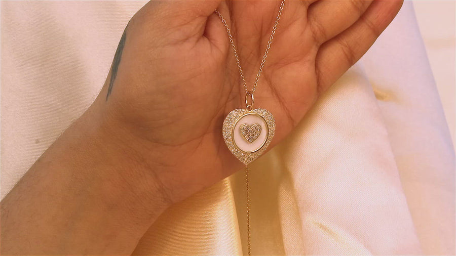 Heart Shaped Mother Of Pearl Pendant