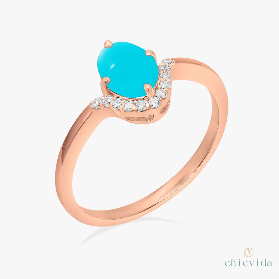 Oxbow Turquoise Gold Ring
