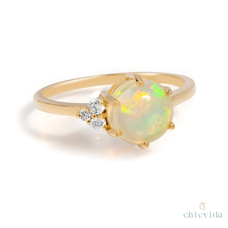 Olivia Opal Diamond Ring