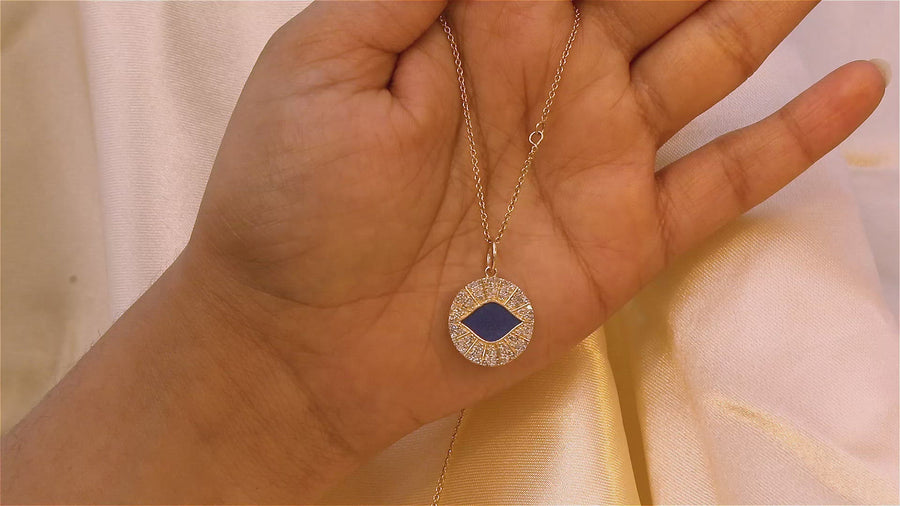 Crest Lapis Lazuli Pendant Necklace