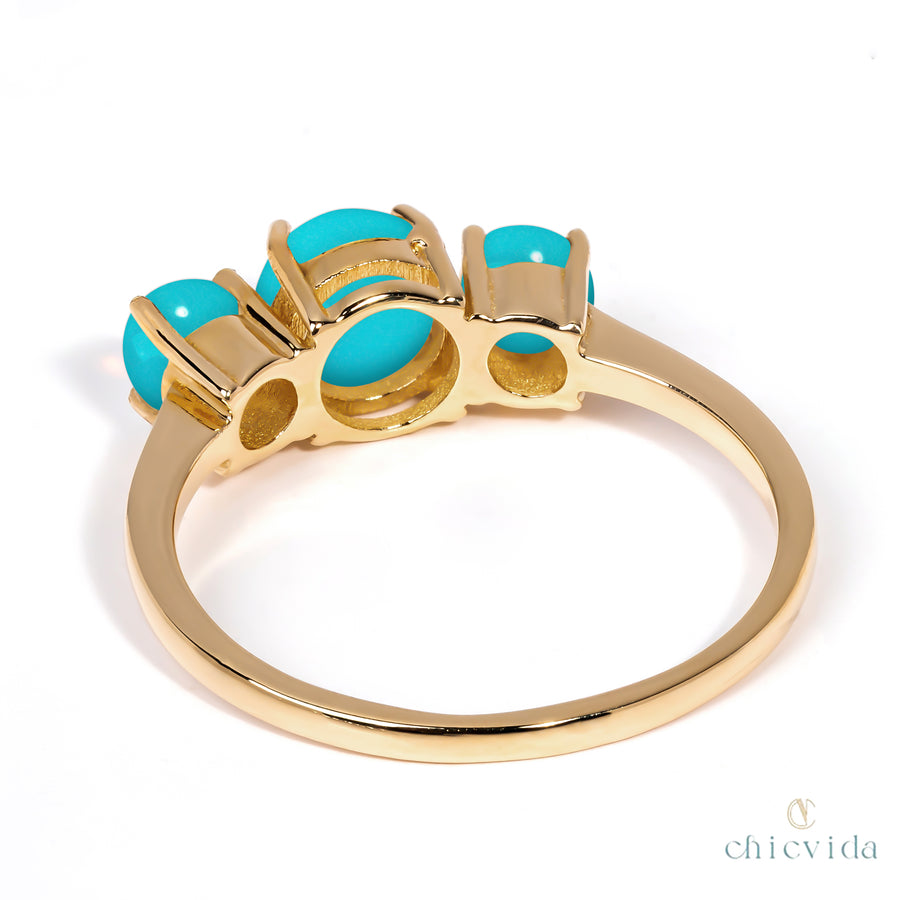 Trifecta Turquoise Ring