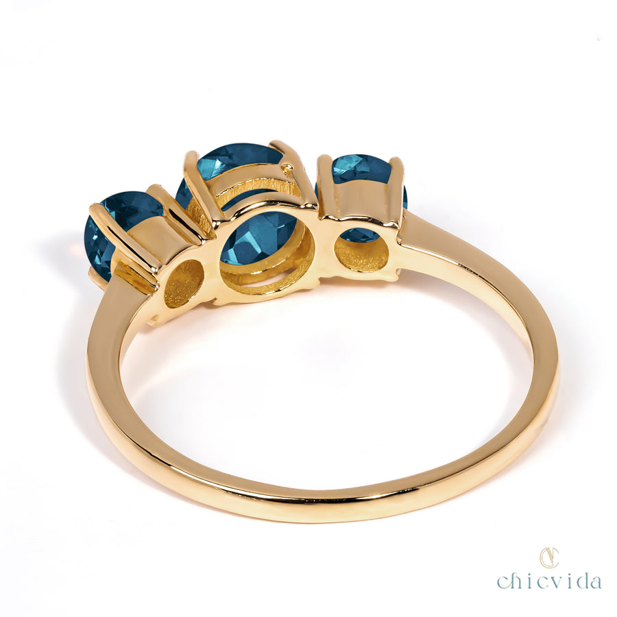 Trifecta London Blue Topaz Ring
