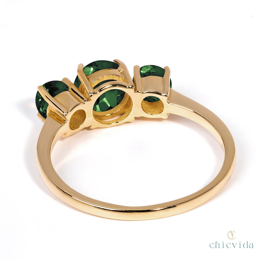 Trifecta Green Tourmaline Ring