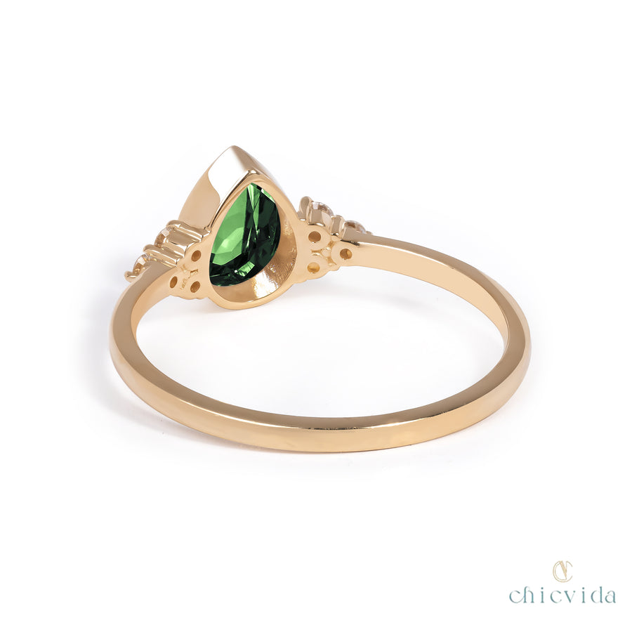 Twirl Green Tourmaline Ring