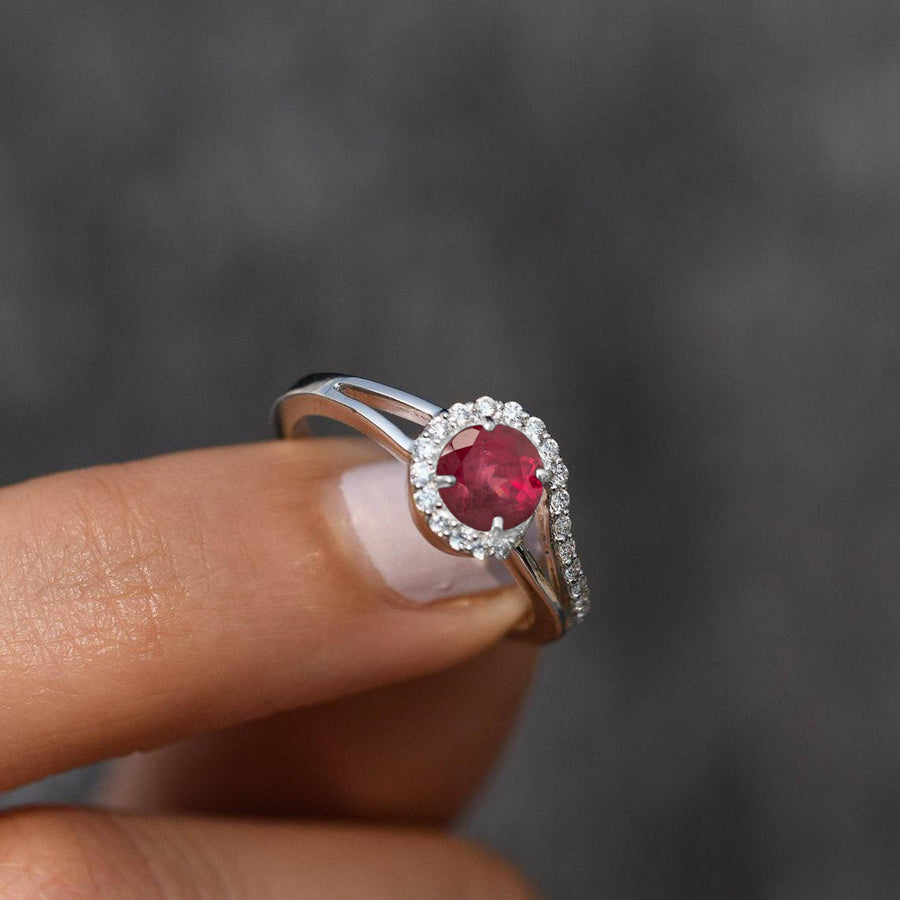 Wave Ruby Ring