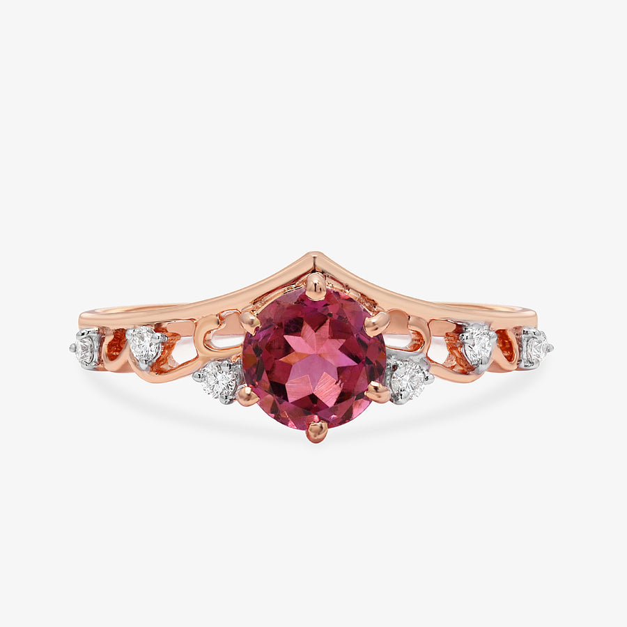 Diadem Ring in Pink Tourmaline - ChicVida