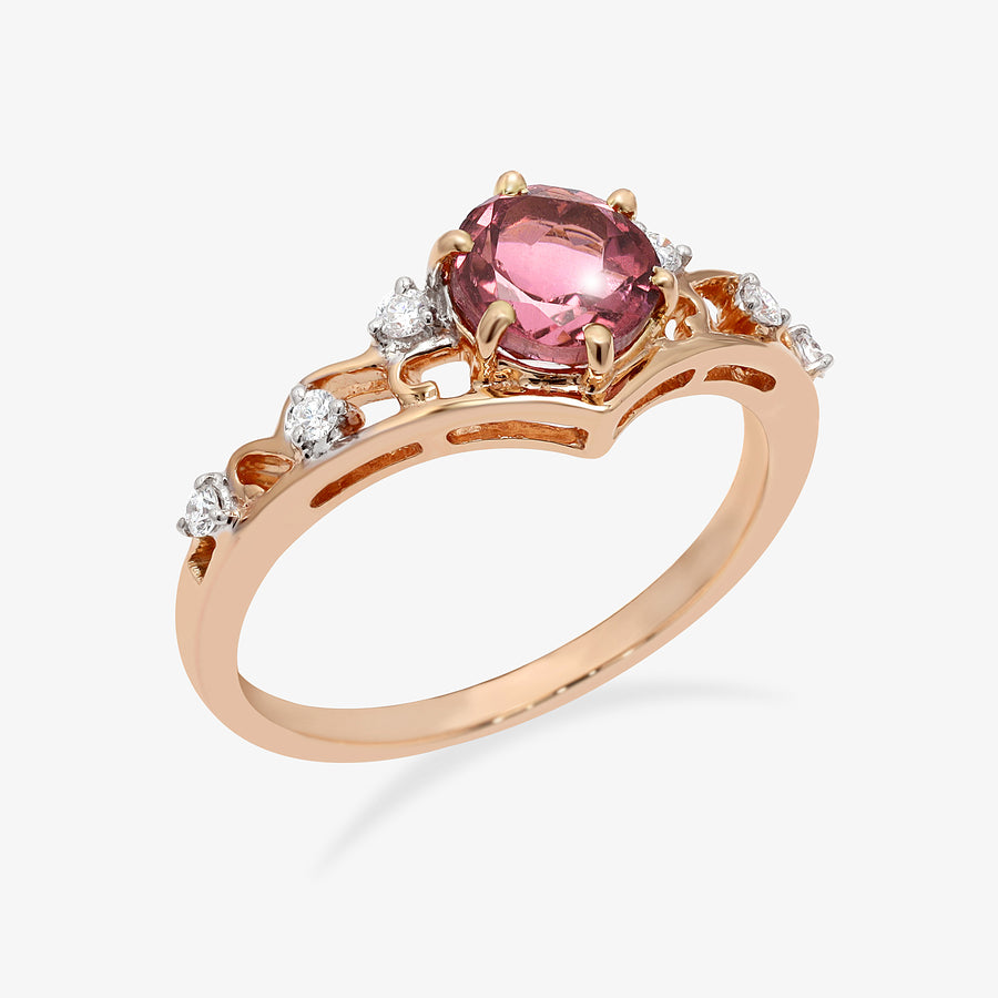 Diadem Ring in Pink Tourmaline - ChicVida