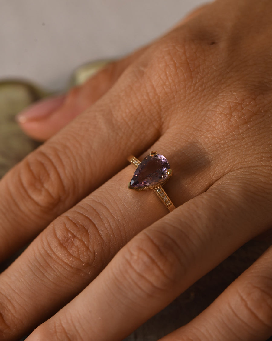 Plum Lavender Tourmaline Ring